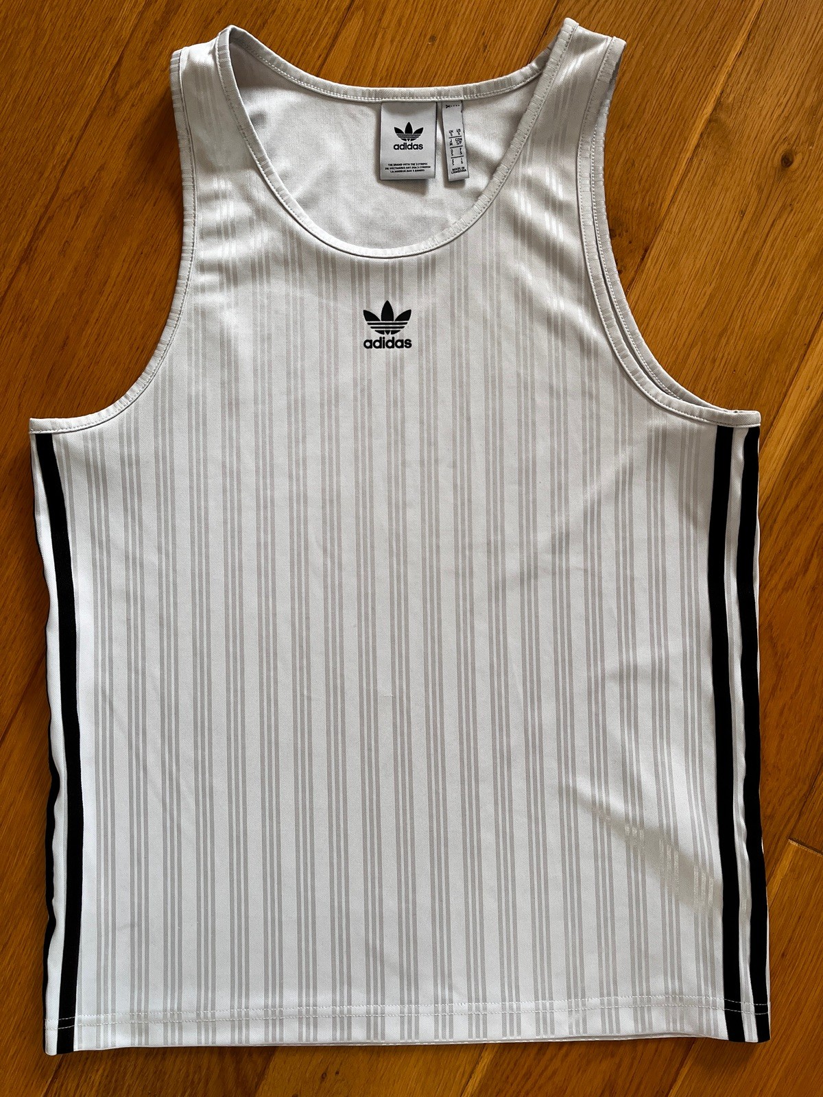 Adicolor Trefoil Logo White Vest: CV8609 – Mens Small