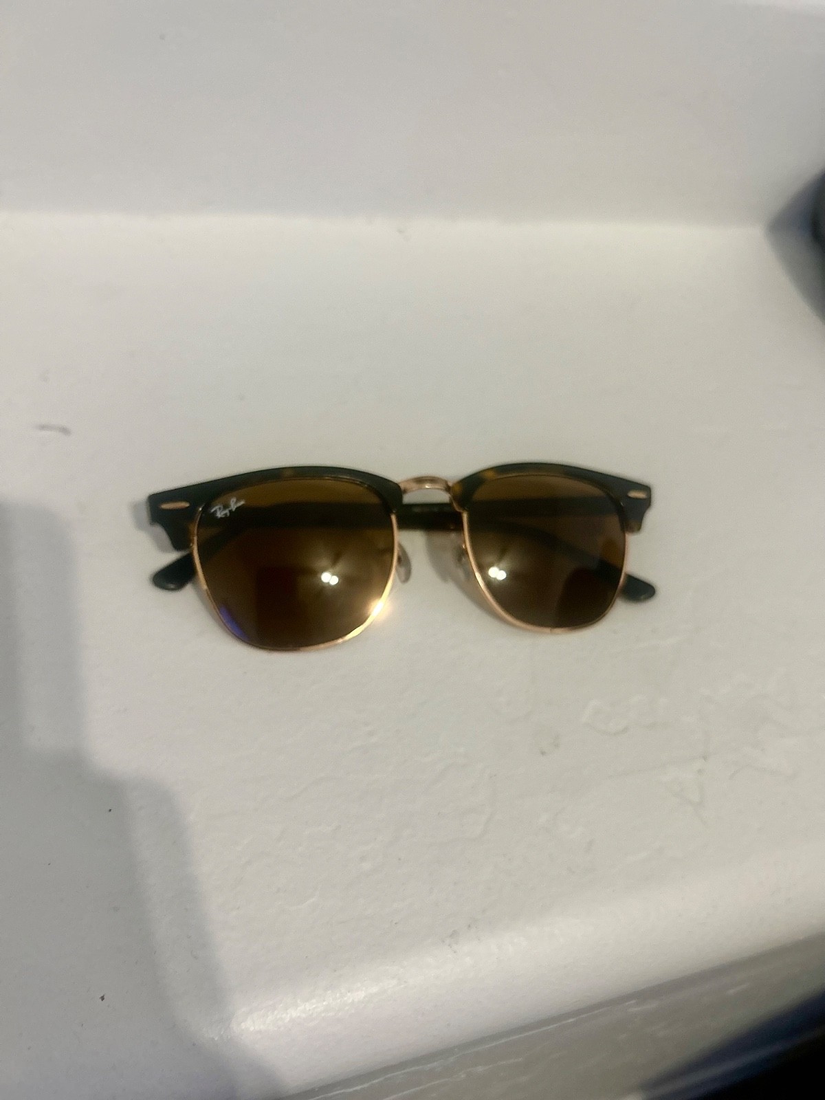 Ray-Ban Clubmaster Havana on Rose Gold