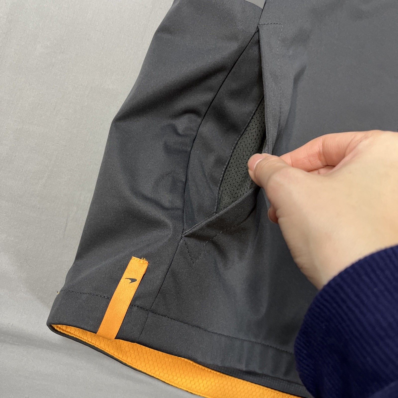 Mclaren Womens Full Zip Charcoal Orange Softshell Racer Drive Jacket US Medium