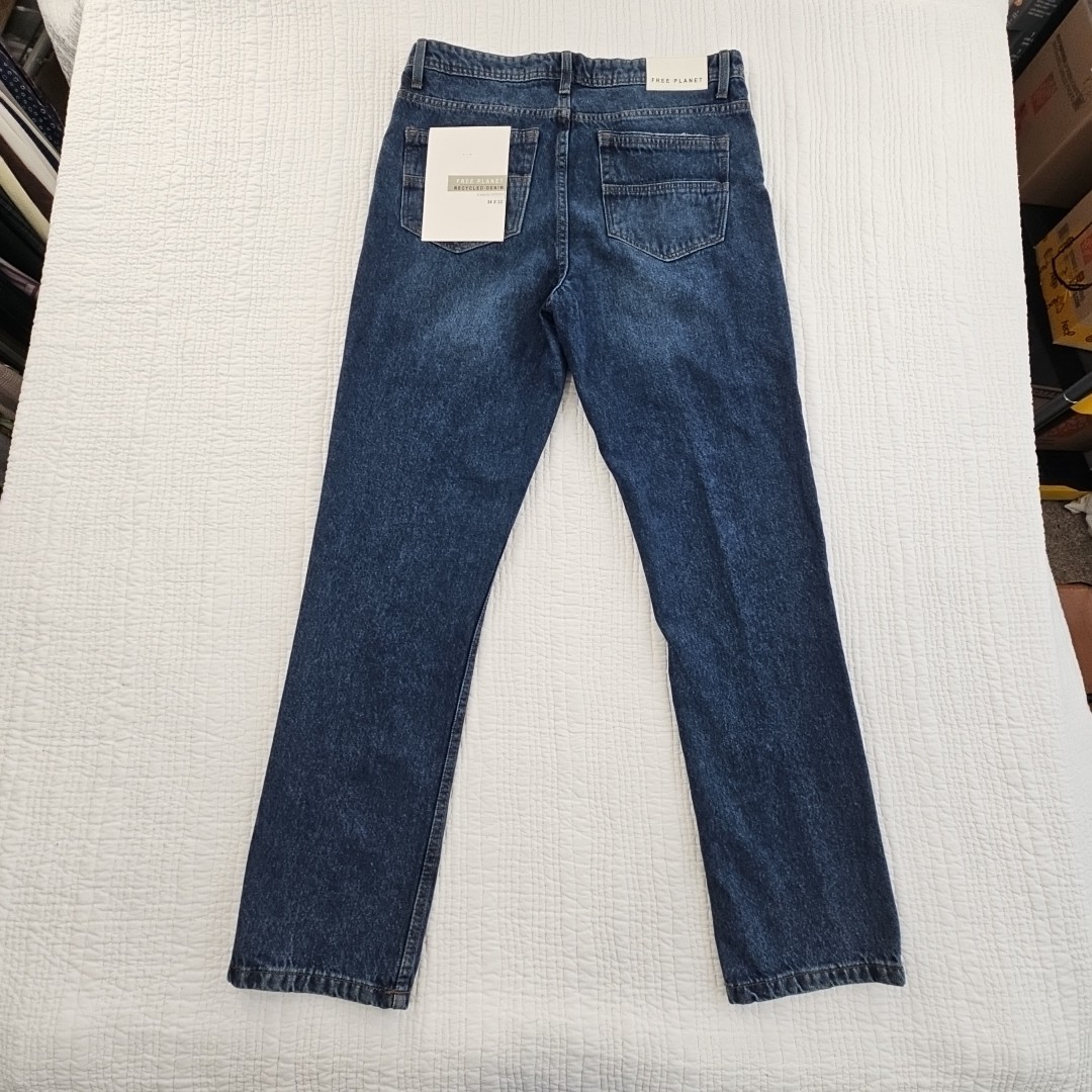 Free Planet Men’s Jeans 34×32 Casual Tapered Stretch Sustainable Denim Pants NWT
