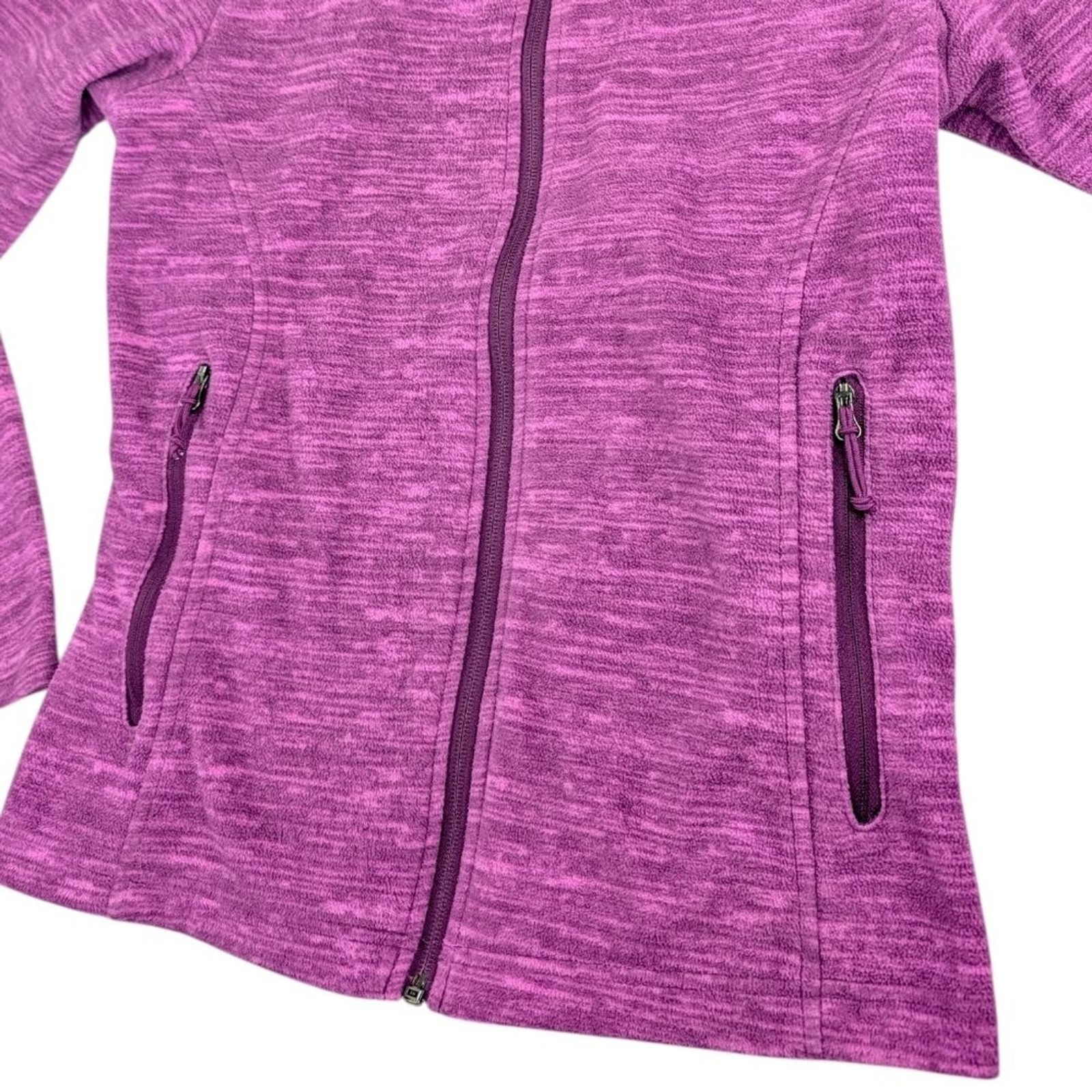 Columbia Women’s Fast Trek II Small Fleece Jacket Purple Pink Full Zip Pockets