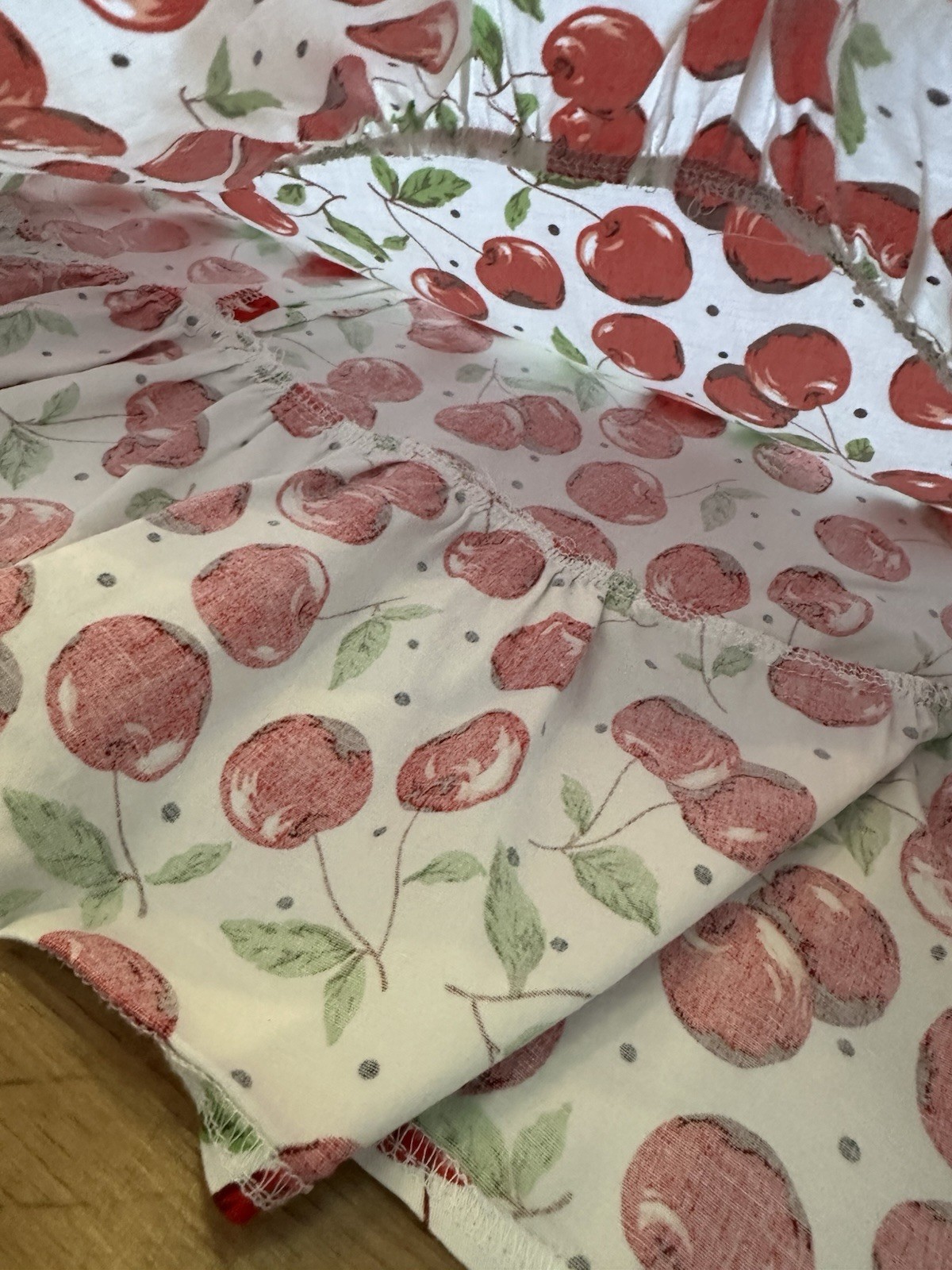 Dolce & Gabbana Vintage Cherry Print Dress Polka Dot Cotton A-Line Mini IT 42 S