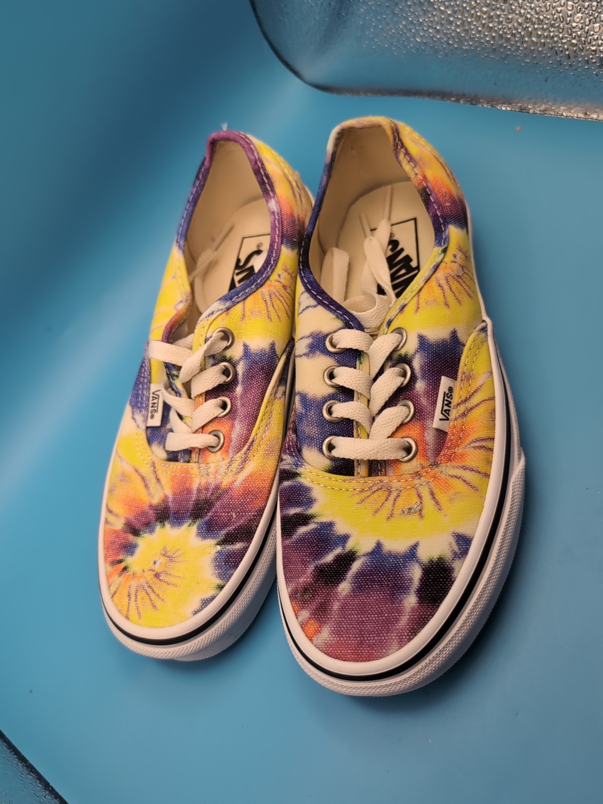 VANS Authentic Tie Dye Canvas rainbow Sneakers Shoes skateboard Men 5.5 Women 7