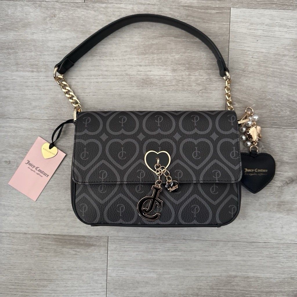 Juicy Couture The ‘Bubble Pop’ Black Liquorice Crossbody Bag NWT
