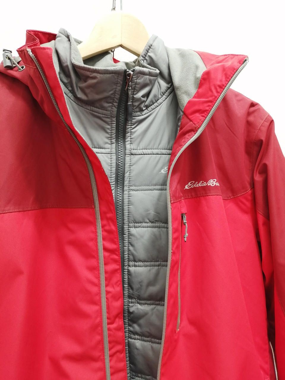 EDDIEBAUER Mountain Parka With Liner Red X Bordeaux Tag Medium Used