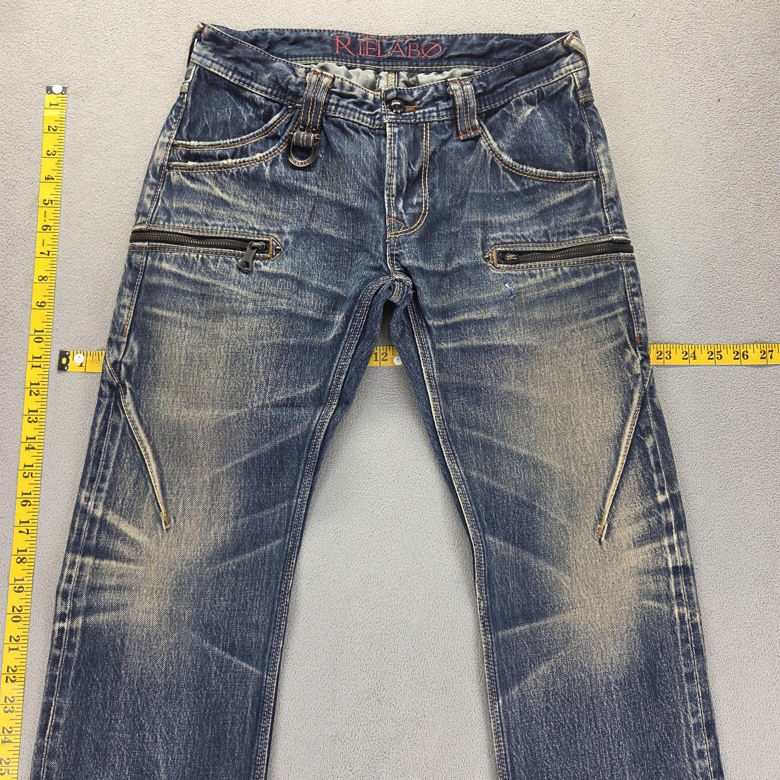 Japanese Selvedge Jeans Honeycomb Whiskers Stacking Fades Low Rise Fits 29×32