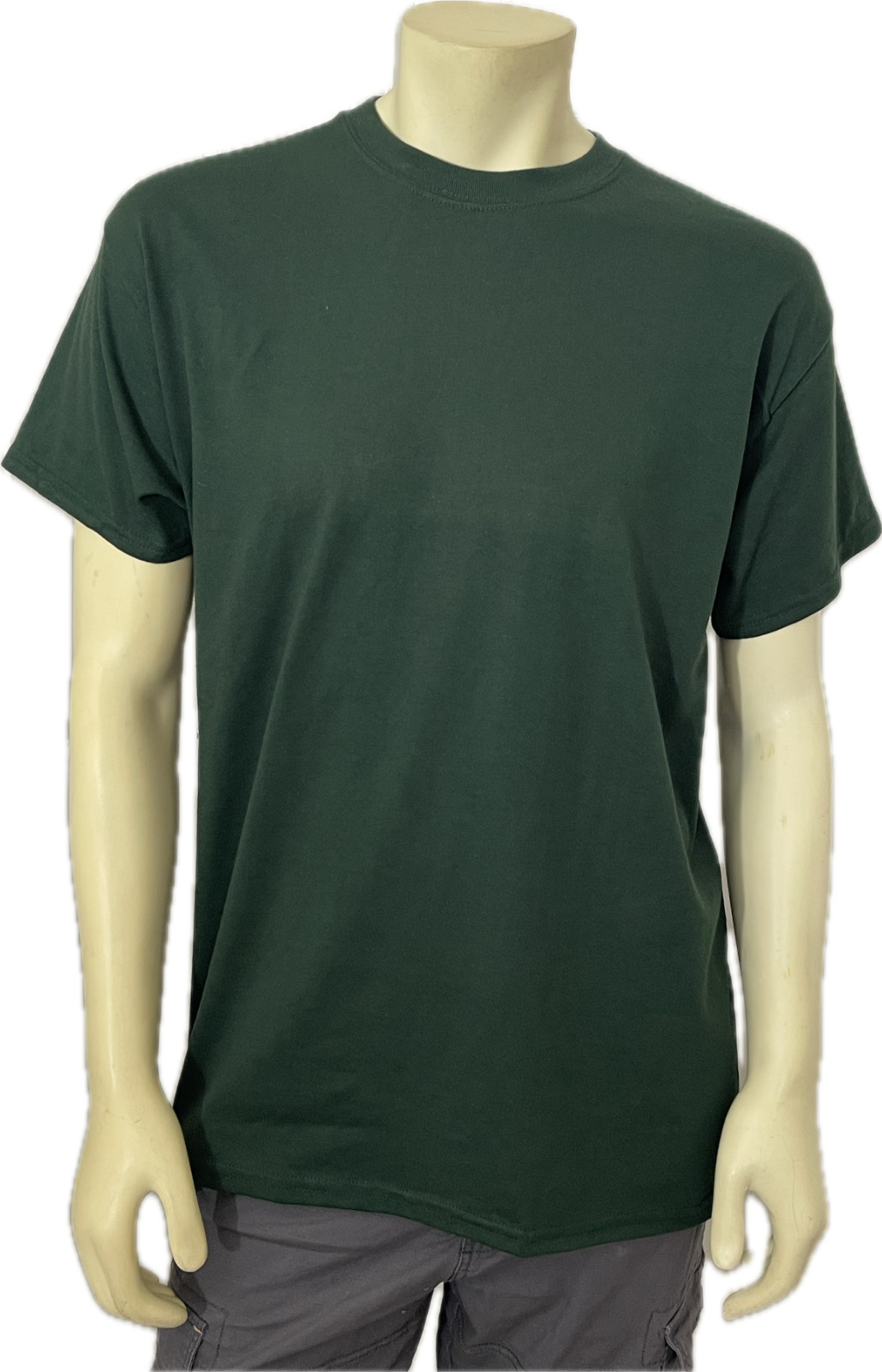 Gildan DryBlend Men’s T-Shirt Green Short Sleeve Crew Neck Cotton Size L