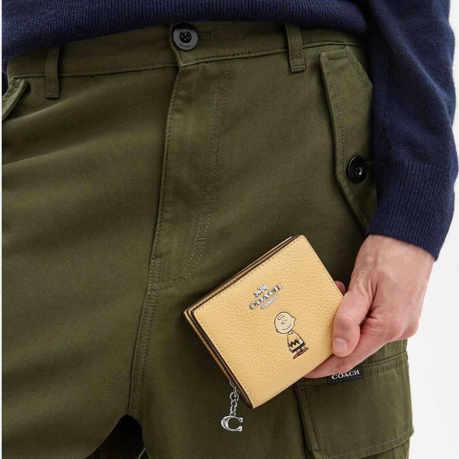 NWT Coach X Peanuts Snap Wallet With Lucy/Charlie Brown/Linus CBN89/CBN90/CBN91