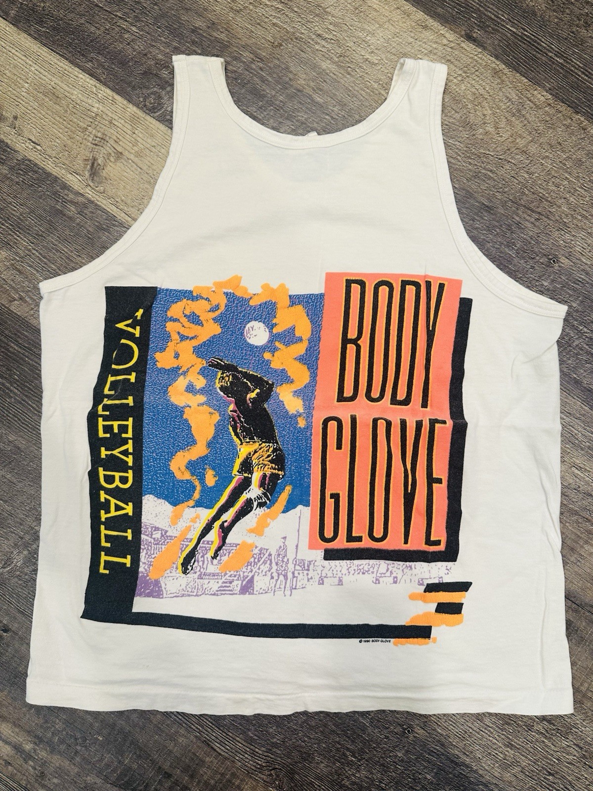 Vintage 90’s Body Glove Tank Top Size L Volleyball Surfing Beach , Single Stitch