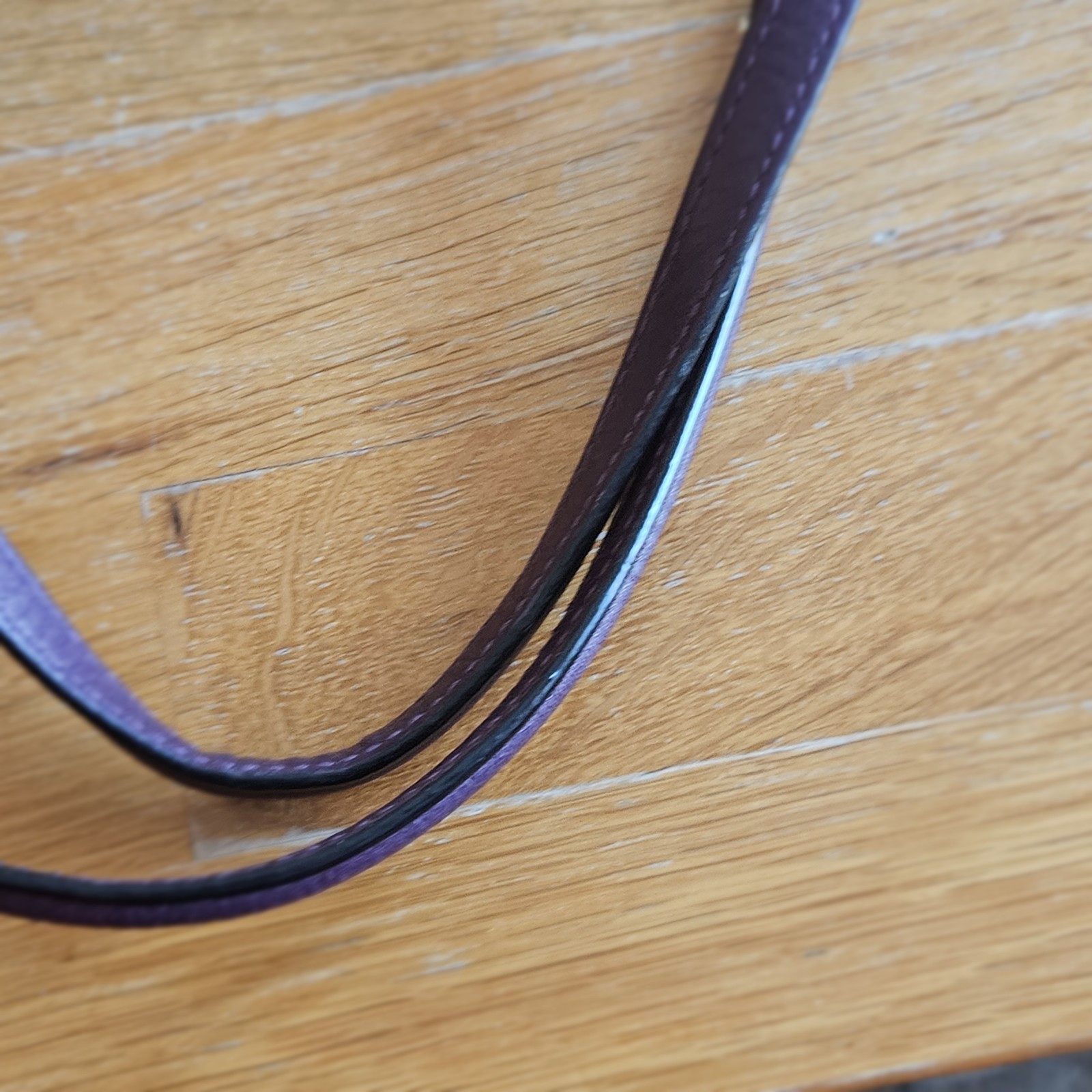 COACH Madison Phoebe Tumbled Pebbled Plum Purple Leather Lined Shoulder Bag