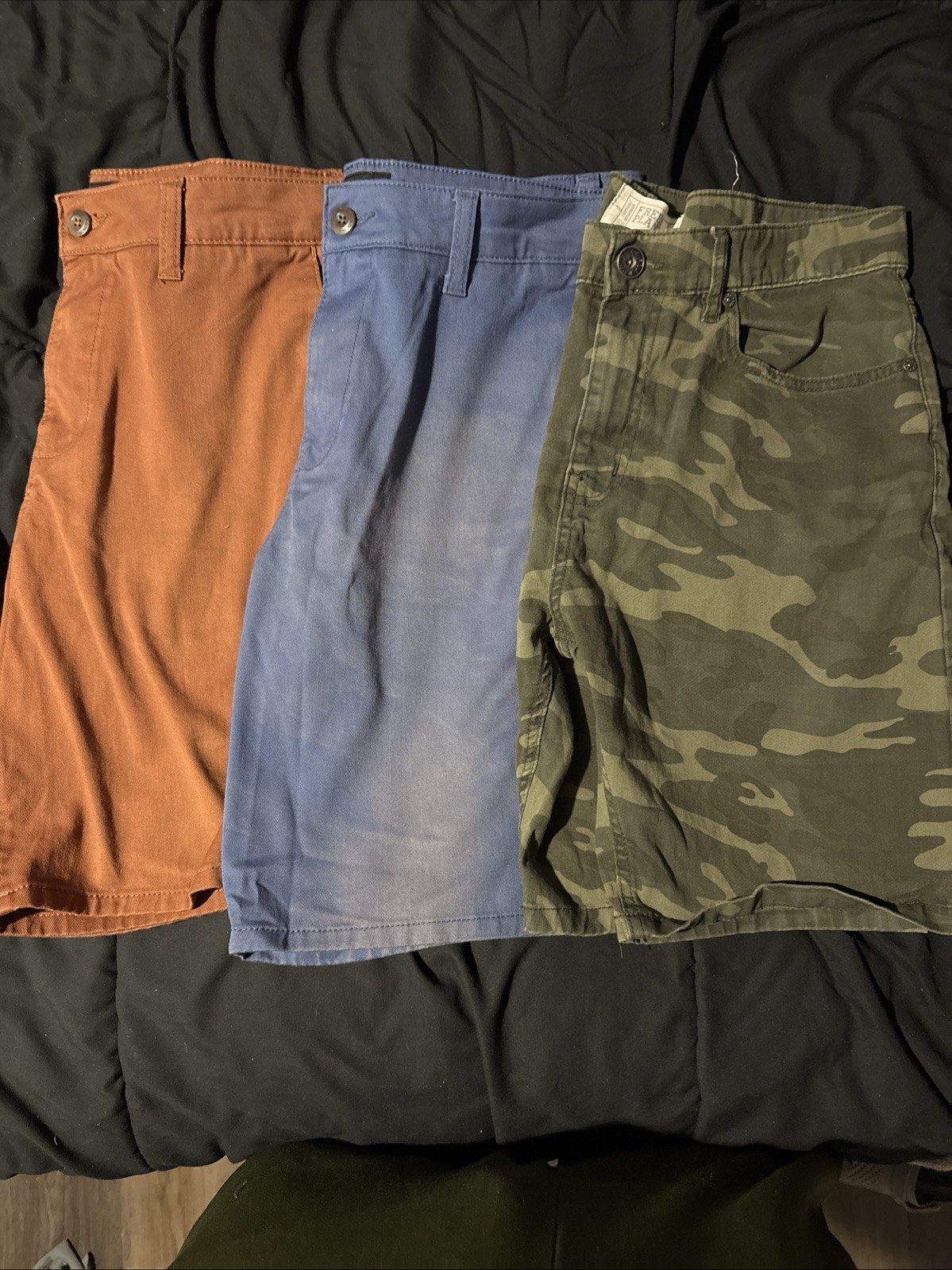 3 Pairs Of Used Cargo Shorts All Size 33 Lengths Are In Pictures