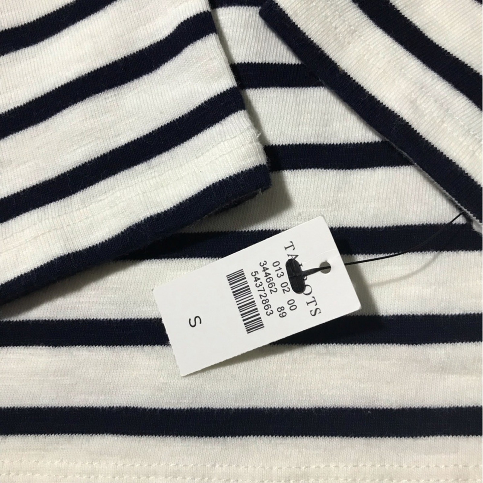 Talbots cotton long sleeve top nautical stripes embroidered penguin sequins S