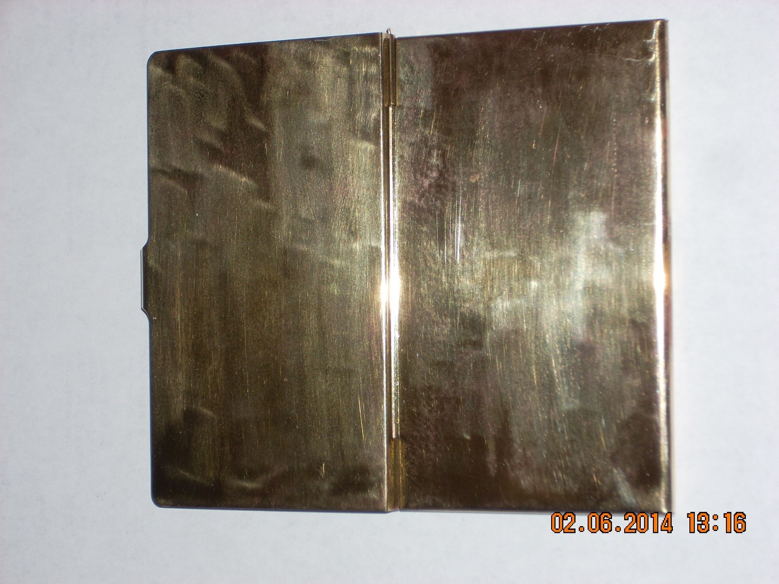Aluminum Business Card Holder with plastic & suedelike holder 3 3/4 by 2 1/4
