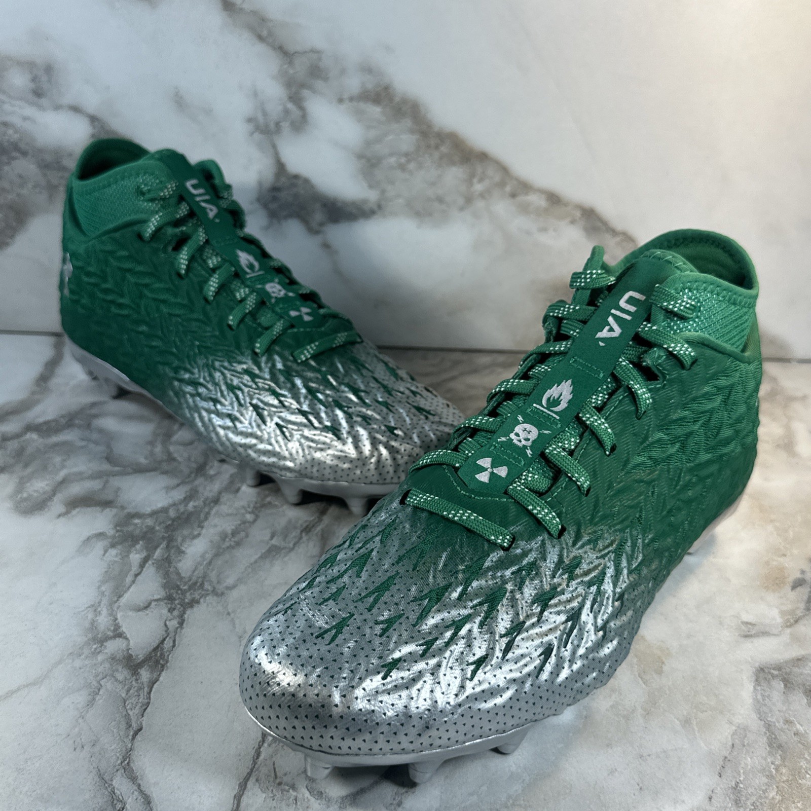 Under Armour UA Spotlight 4 MC Football Cleats Mens SZ 8.5 Green New 3027977-300
