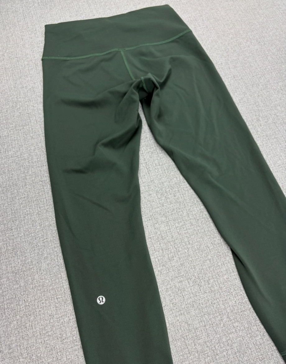 Lululemon Wunder Train HR Crop 23″ Leggings Womens 8 Rainforest Green Everlux