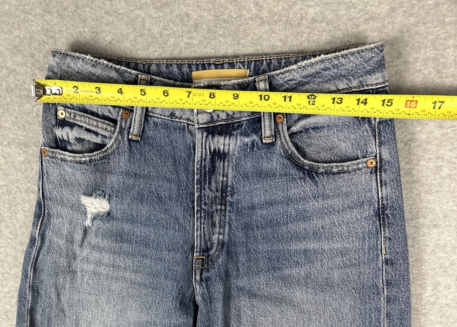 Maurices Womens Jeans Size 6 Regular Distressed Boyfriend Cuffed Medium Wash