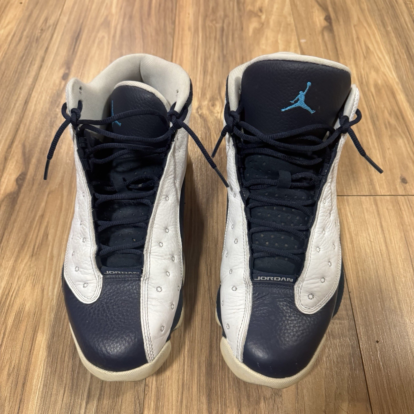 Air Jordan 13 Obsidian Retro Powder Blue & White Sneakers Size 11 414571-144