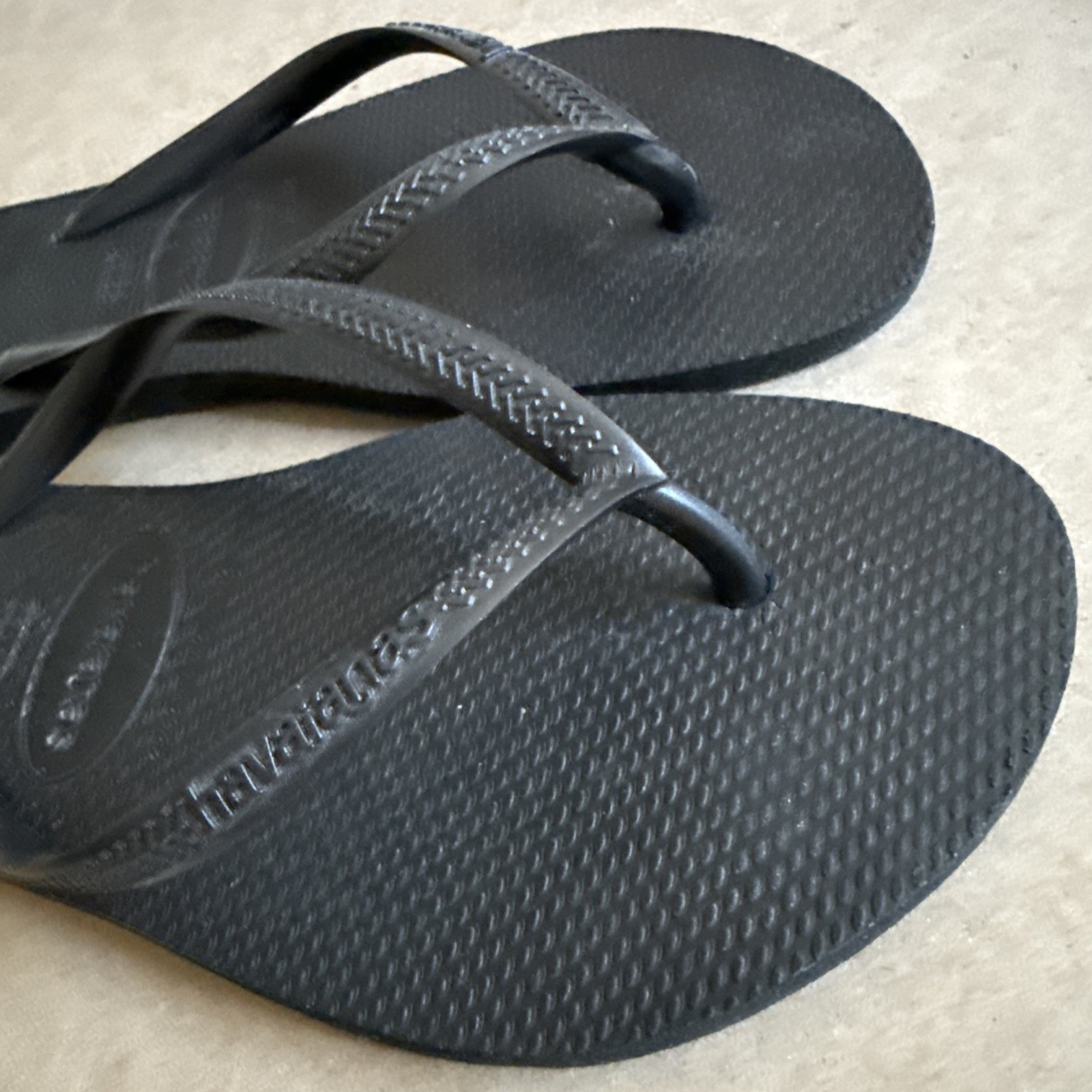 Havaianas Slim Black Classic Flip Flops 39/40 – Preowned Excellent Very Clean