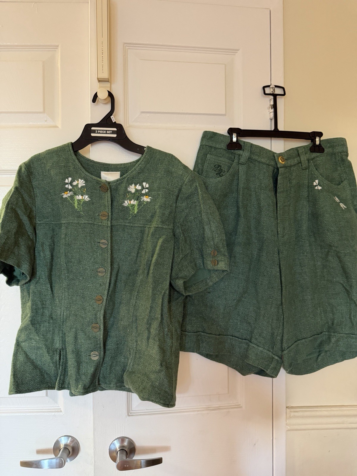 Vintage Dagmar Hauser German 2-Piece Set – Floral Embroidery – Size 38