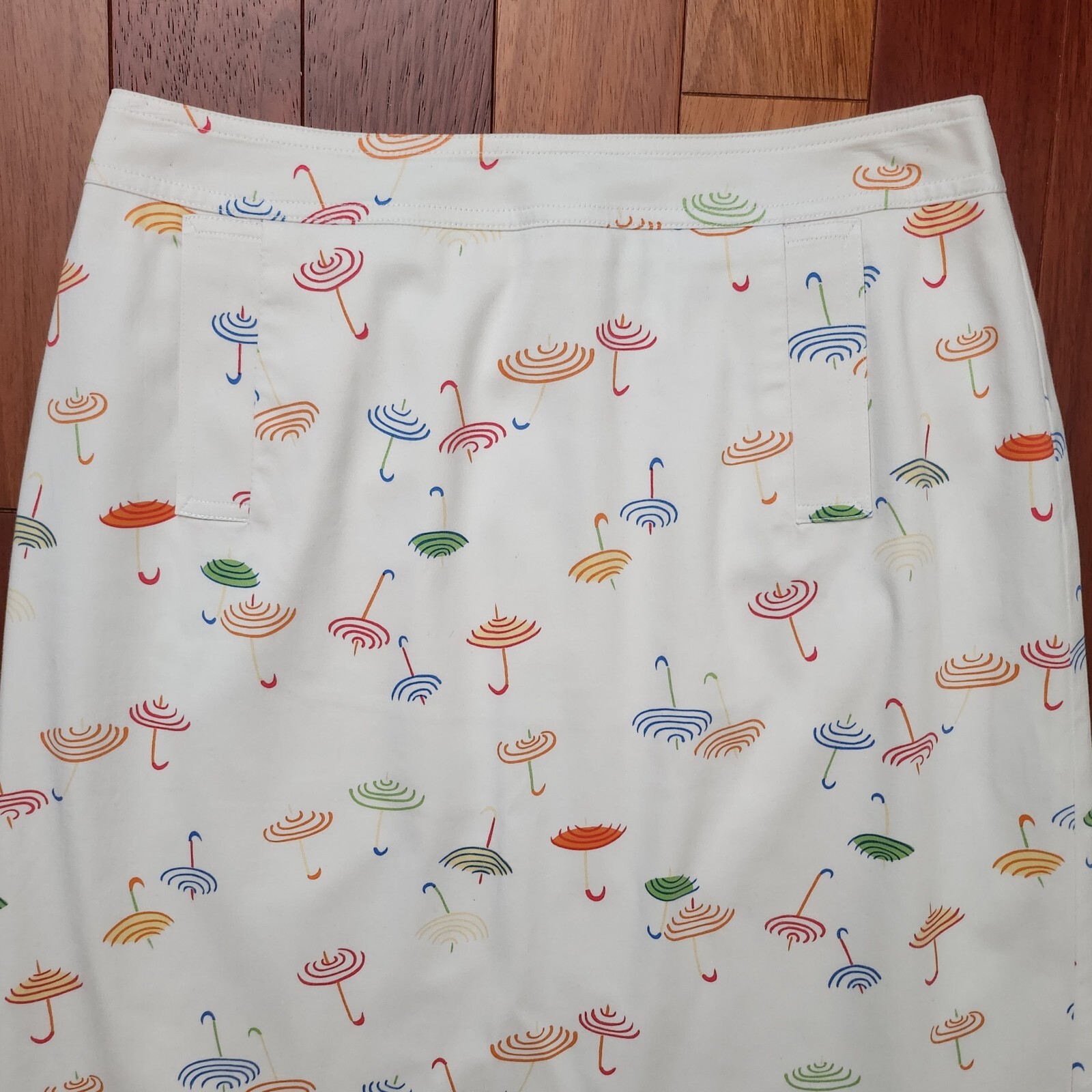 Talbots Stretch Cotton Spandex Umbrella Fully Lined Zipper Closure Skirt 6