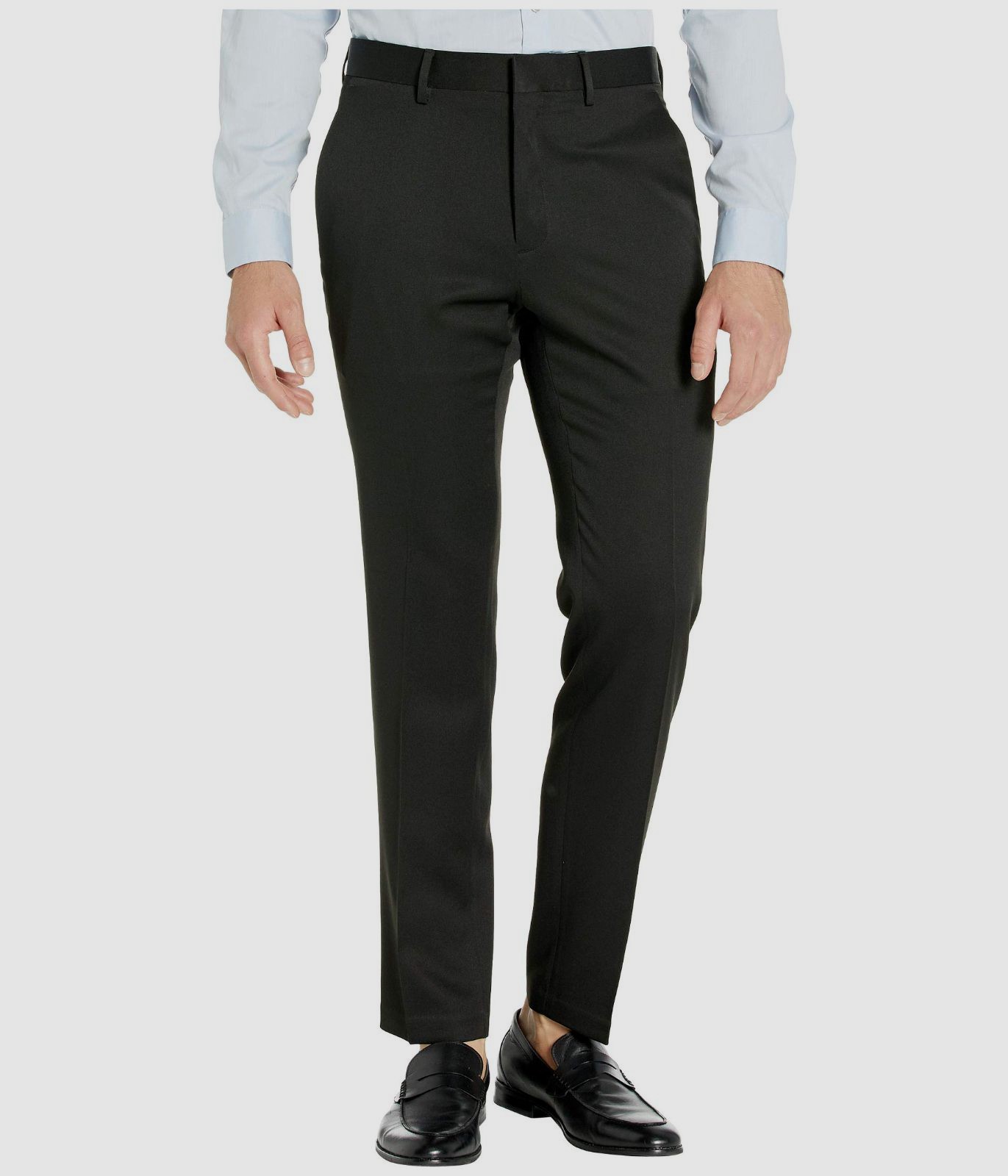 Kenneth Cole Men’s Black Solid Slim-Fit Stretch Dress Pants Size 33W 32L