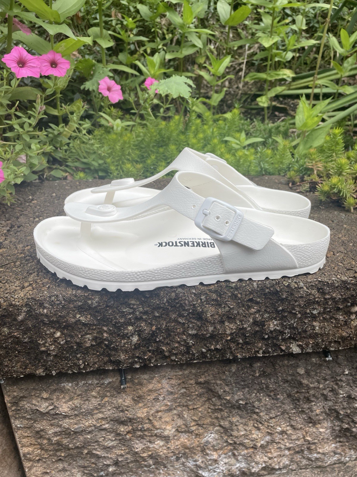Birkenstock Gizeh EVA White Thong Sandals Size 37
