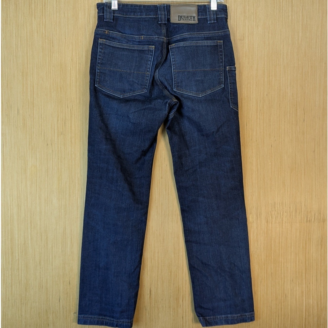 Duluth Trading Co Ballroom Double Flex Slim Fit Jeans Mens 30×29 Blue Dark Wash