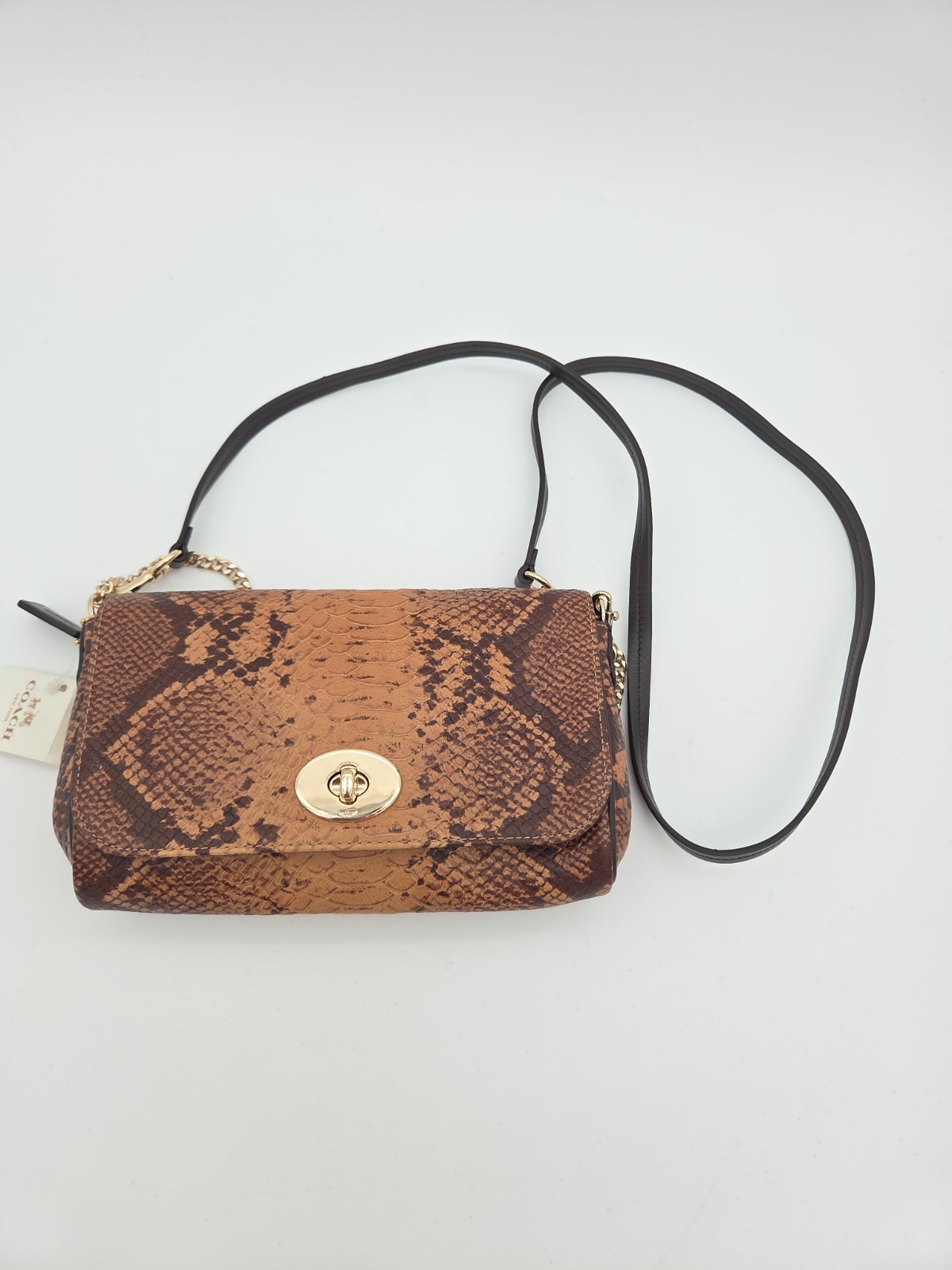Coach Snake Mini Ruby Crossbody Handbag 35555 IM(Light Gold)/Natural Vtg 90s Y2K