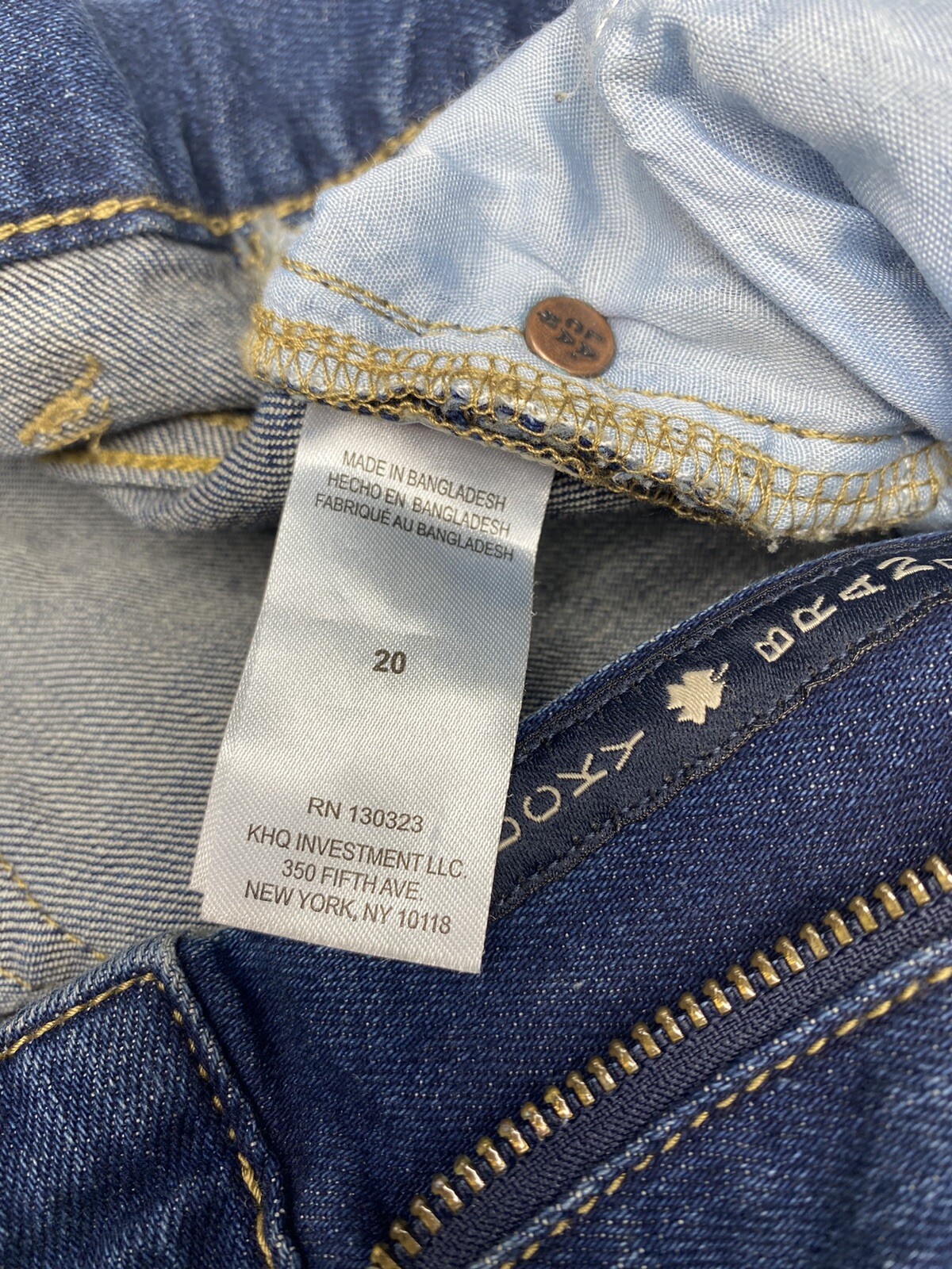 Lucky Brand Womens Straight Regular Medium Wash Denim Jeans Sz 20 30”W X 29”L