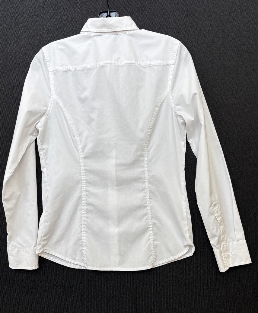 George S/CH White Long Sleeves Cotton Blouse