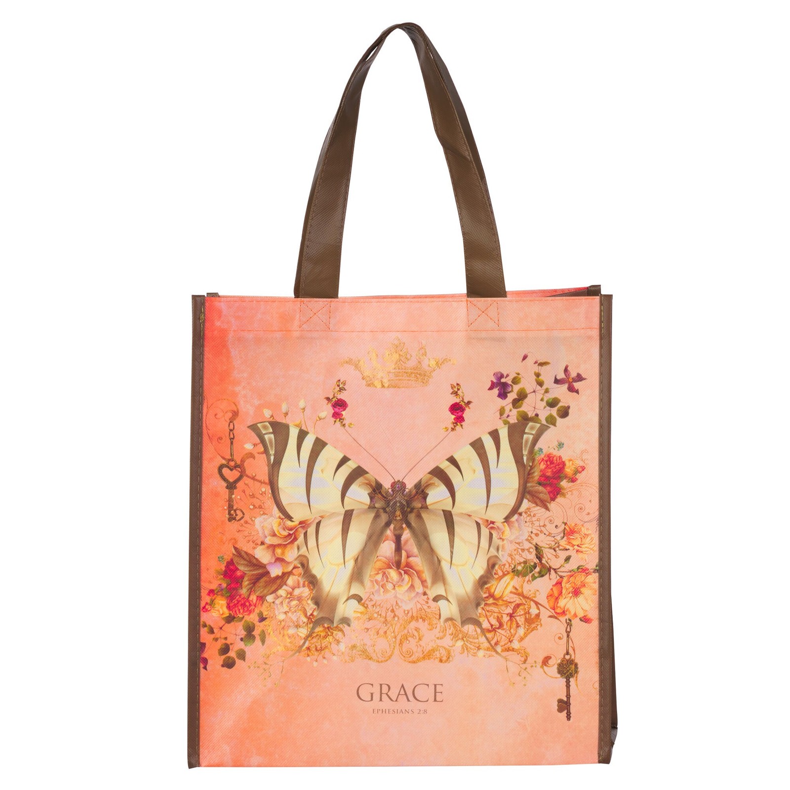 Floral Butterfly Reusable Multicolor Shopping Tote Bag for Women: Grace – Eph.