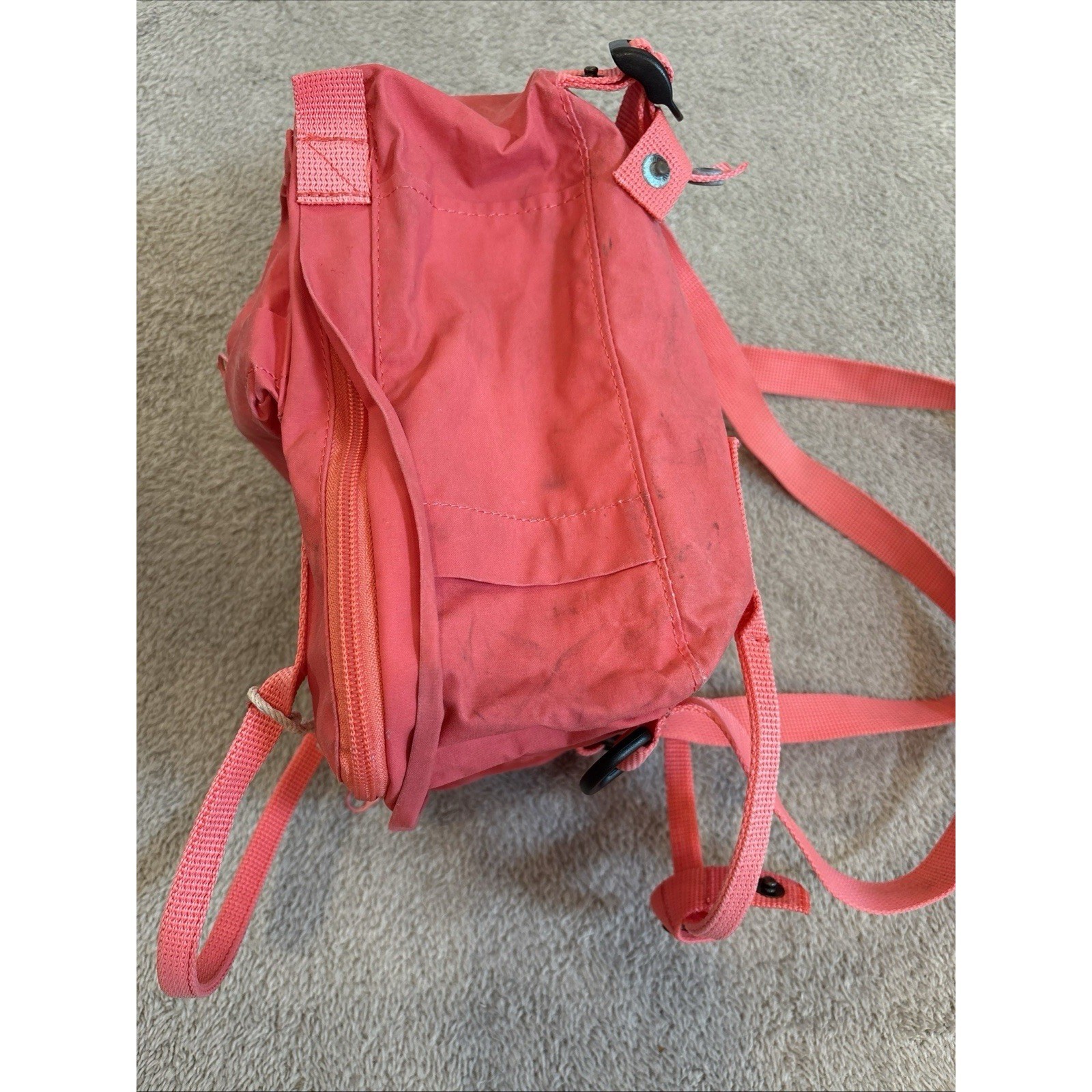 Peach Pink Mini Backpack Classic Lightweight Everyday Bag READ