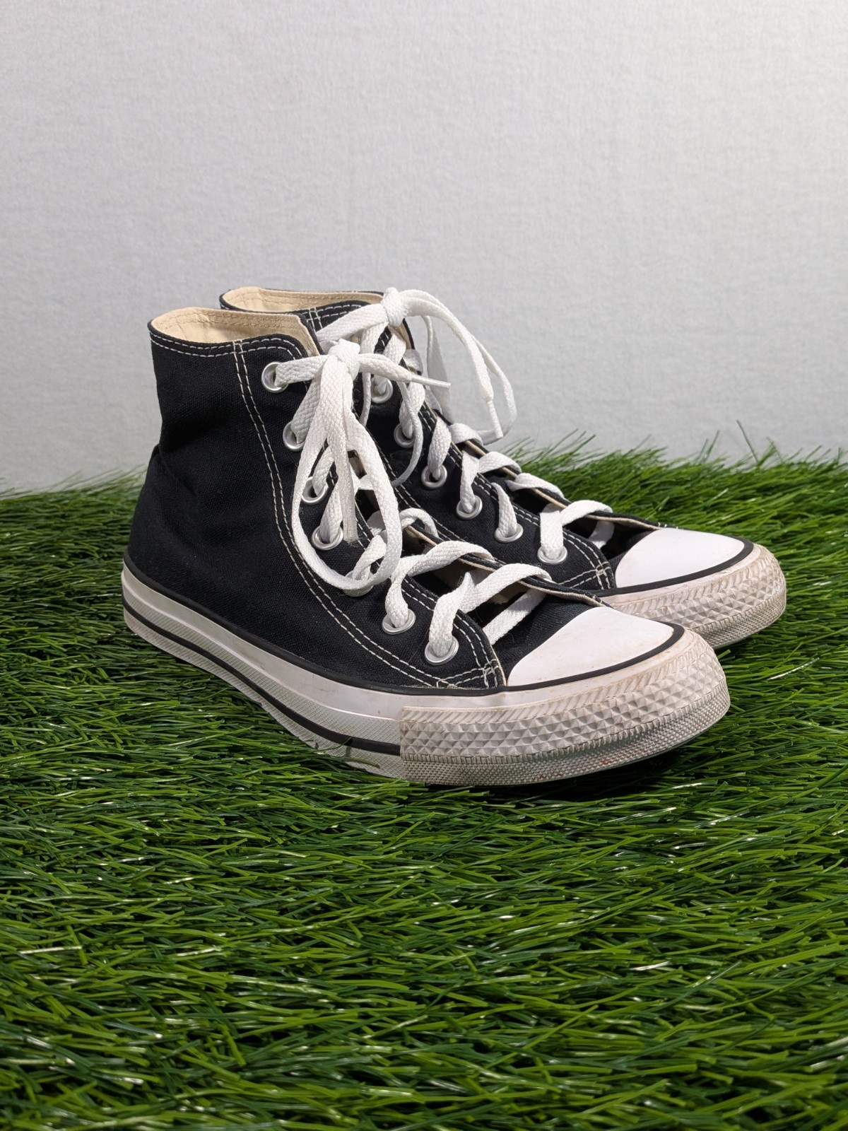 Converse Chuck Taylor All Star High Top Black Canvas Sneakers Men 5 / Women 7