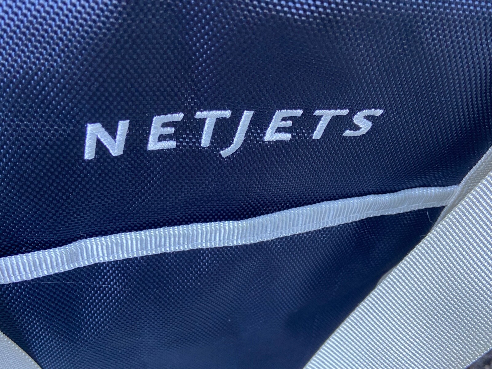 NETJETS Logo Quality Navy Blue Travel LIV OPEN Jet Canvas Tote Bag Beach Golf