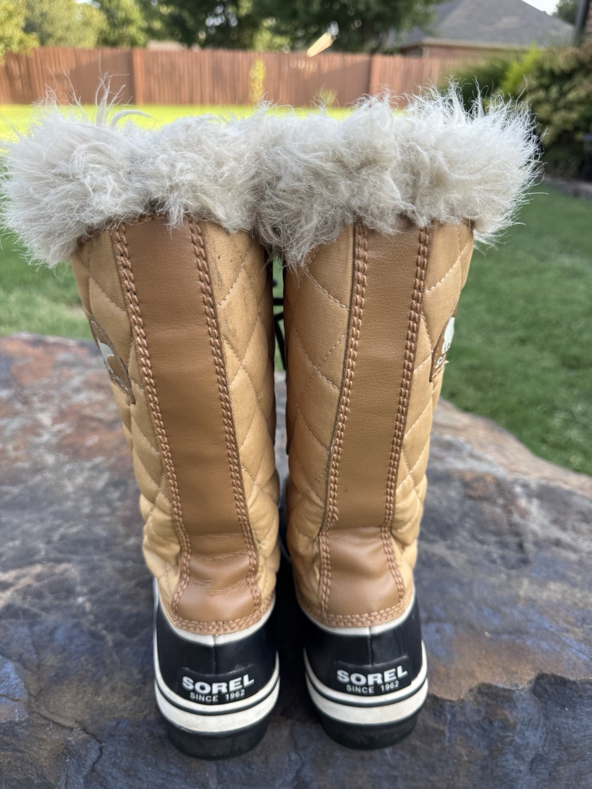 Sorel Tofino II Cate Waterproof Fur Lined Canvas Tall Duck Winter Boot Size 9