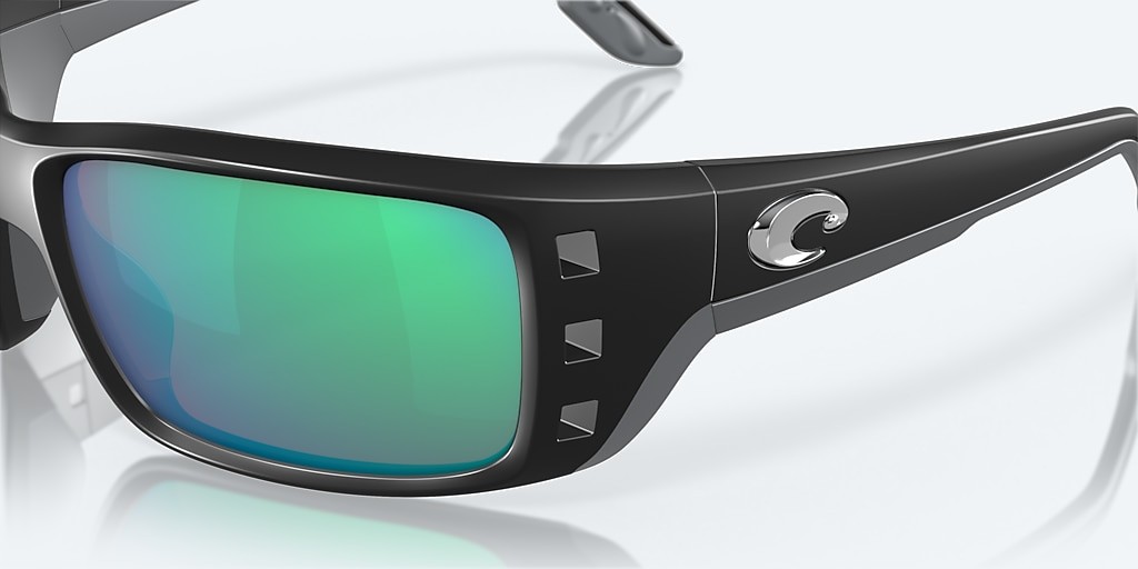 Costa Del Mar Permit Matte Black/Green Mirror 580G Polarized 63 mm Sunglasses