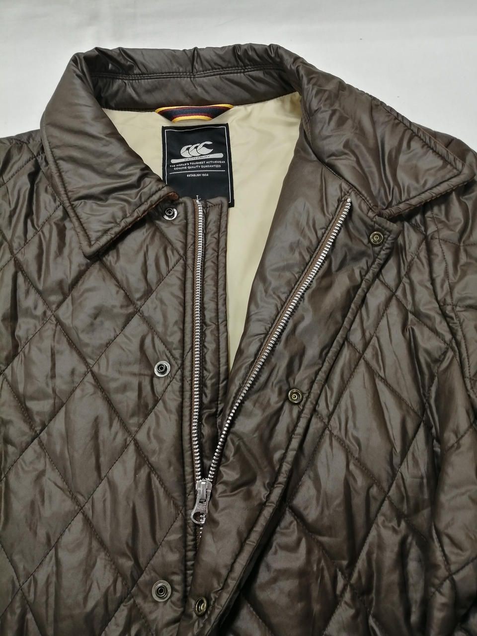 CANTERBURY Zip-up Quilted Blouson Brown Used