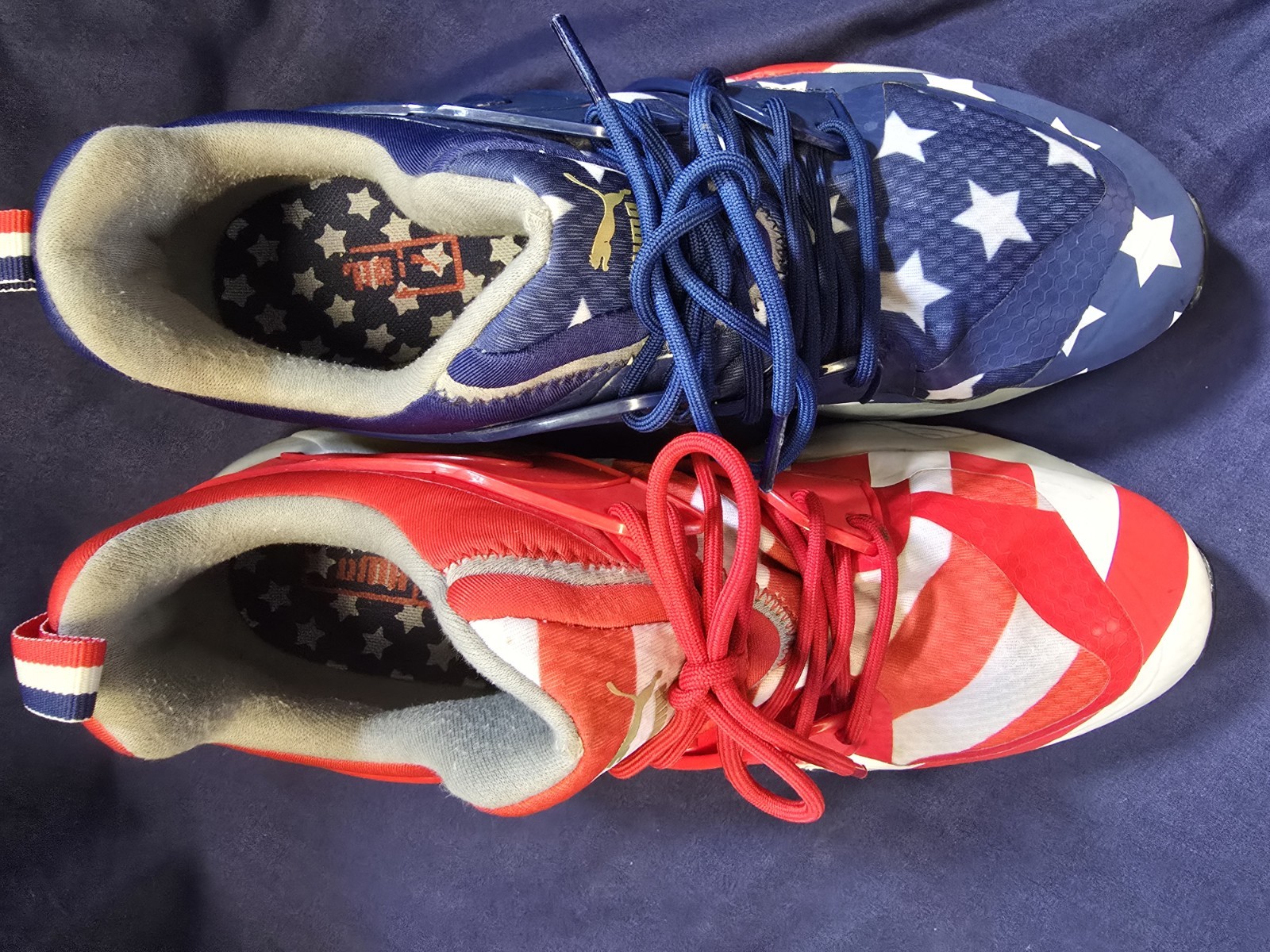 Puma Blaze Of Glory Red White Blue USA America Star Sneaker 362096-01 Mens Sz 10