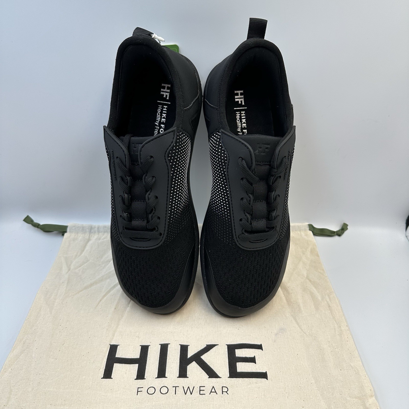 Hike HF Stride Sneaker Barefoot Black White Lace Up 3 Sizes Available Nature
