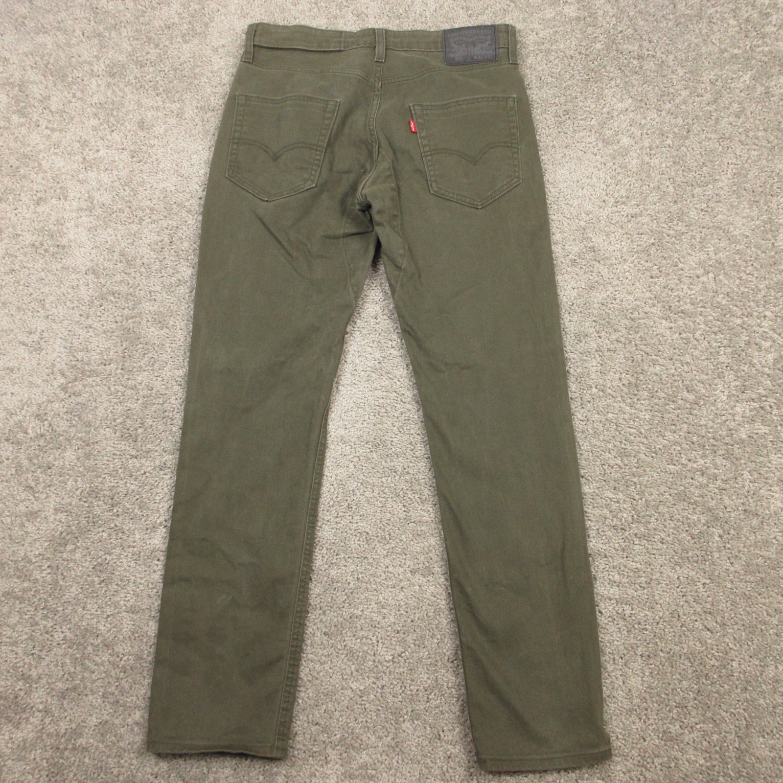 Levis Jeans Mens 32×32 Green Commuter 511 Slim Straight Selvedge Denim Pants