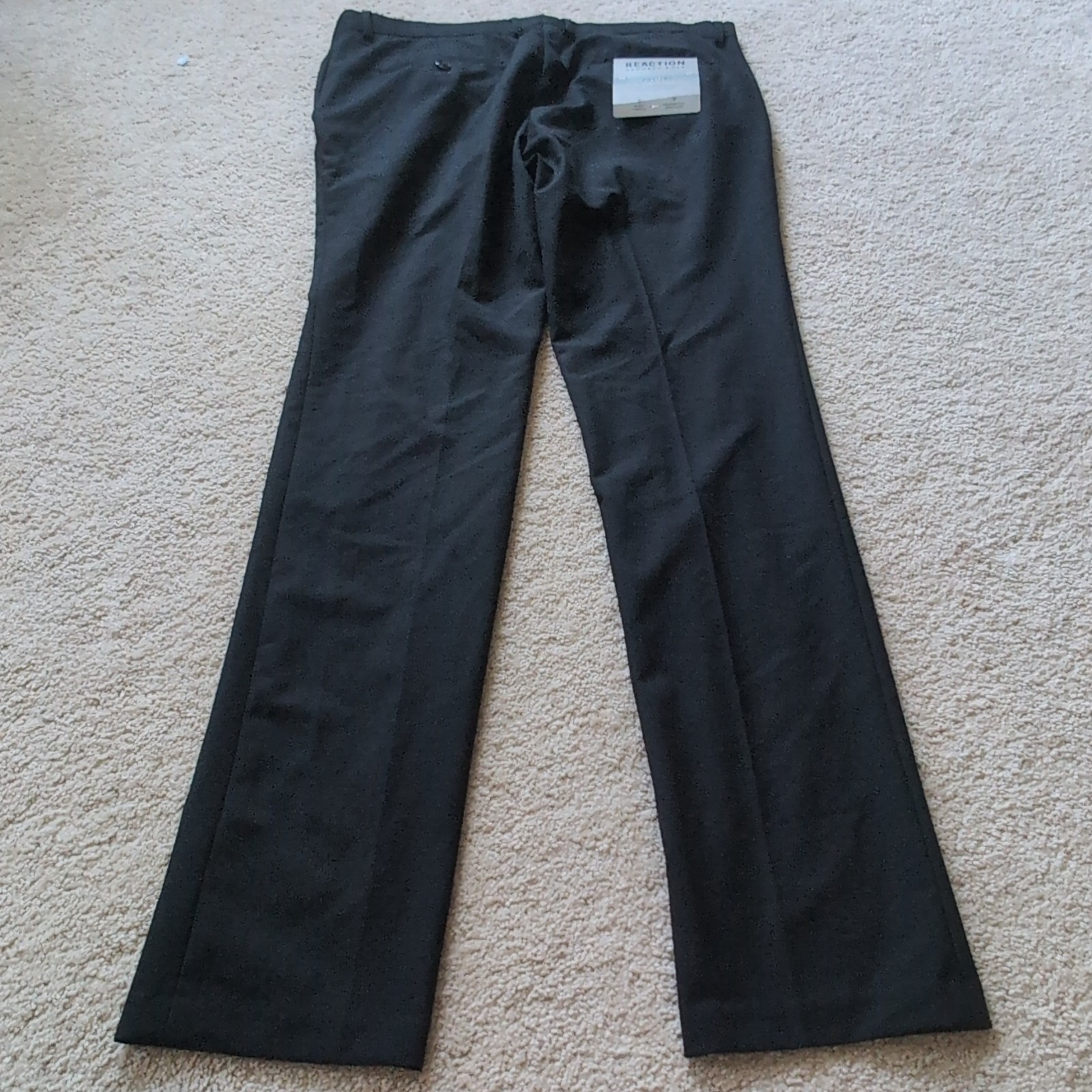 Reaction Kenneth Cole Premium Flex Skinny Fit Dress Pants Black 34×34 Stretch