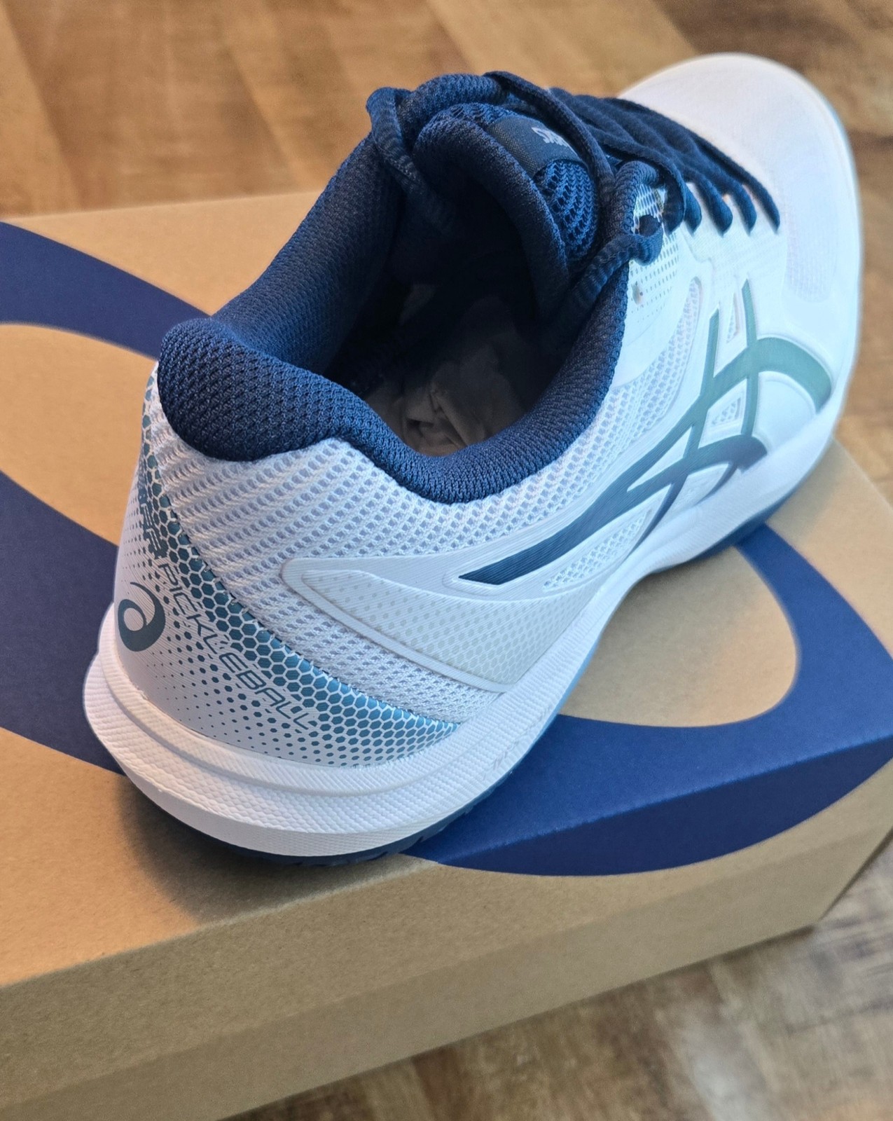 ASICS Game FF Pickleball Men’s Size 9 White/Twilight Blue 1041A488-101, DS USA