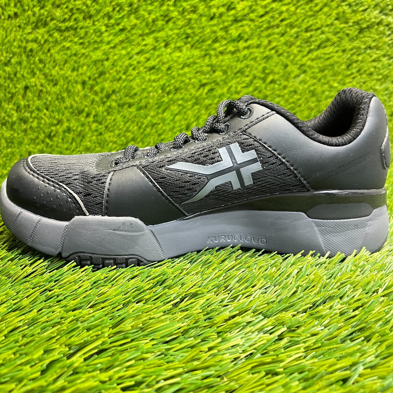 Kuru Quantum 2.0 Womens Size 5.5D Jet Black Gray Athletic Running Shoes Sneakers