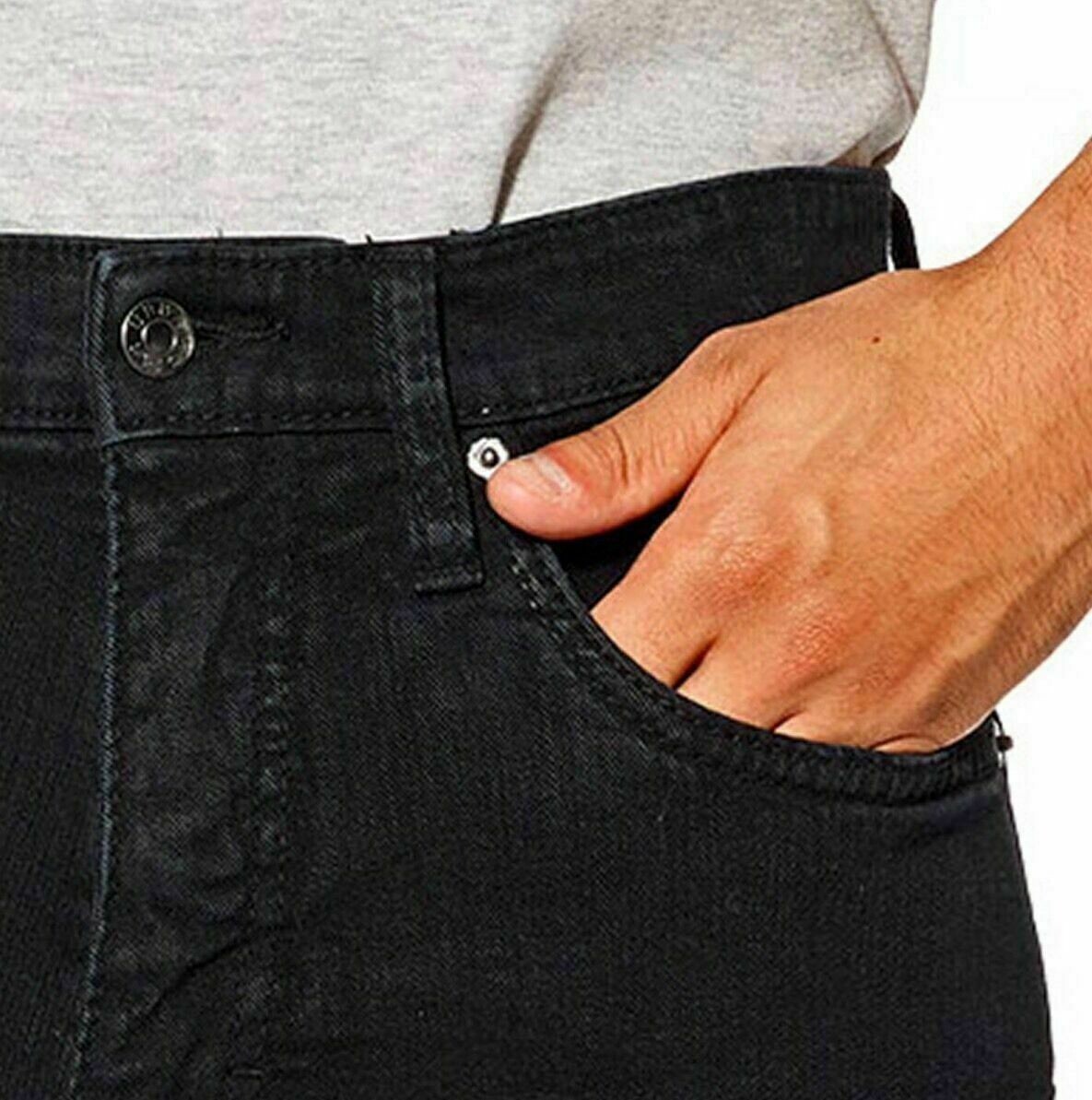 Urban Star Men’s Relaxed fit Straight Leg Stretch Black 40X34