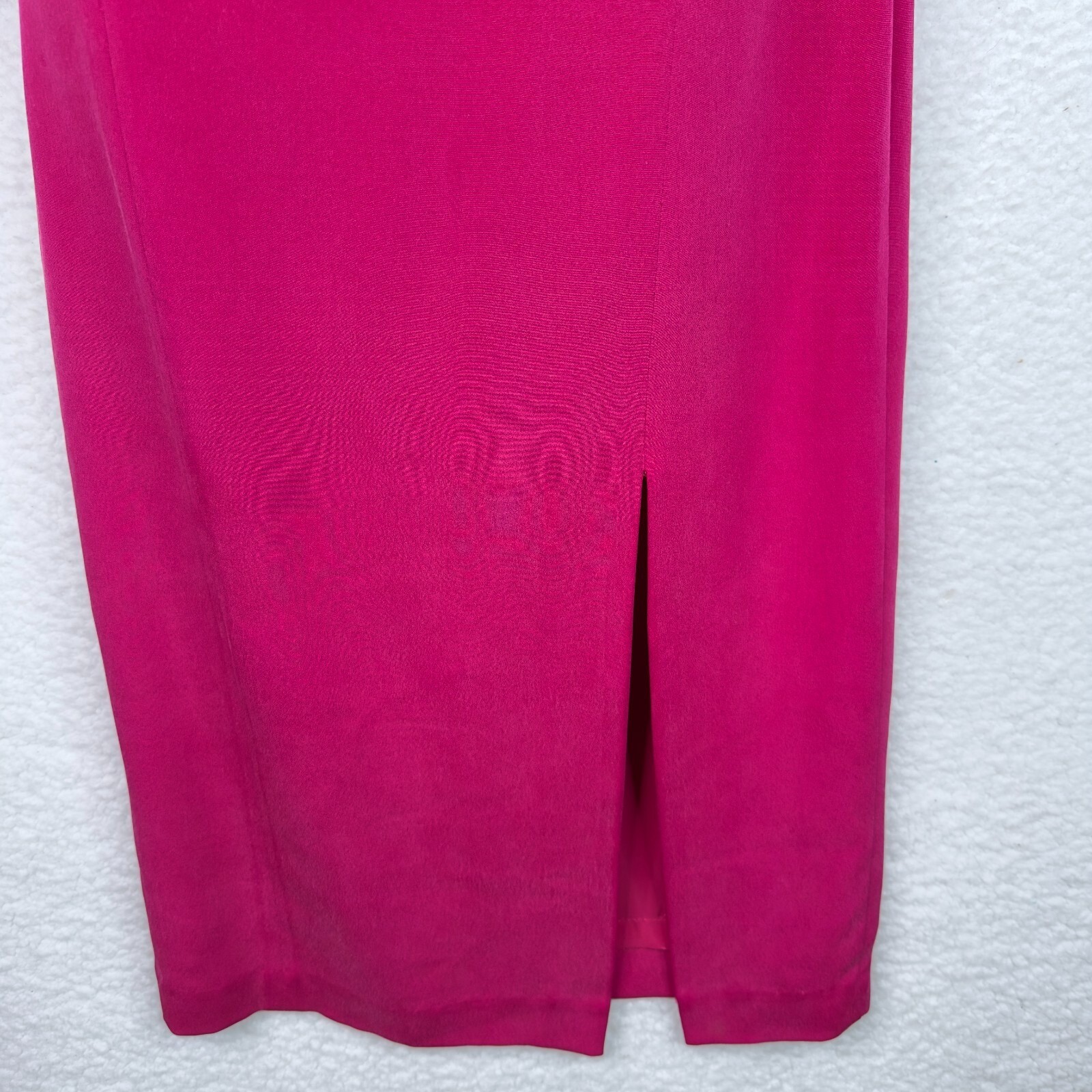 Vintage Talbots Silk Midi Sheath Dress Pink Embroidered Waist Y2K Petite Size 8P
