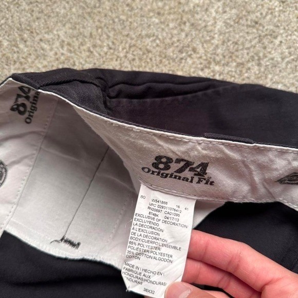 BLACK DICKIES 874 ORIGINAL FIT TROUSERS