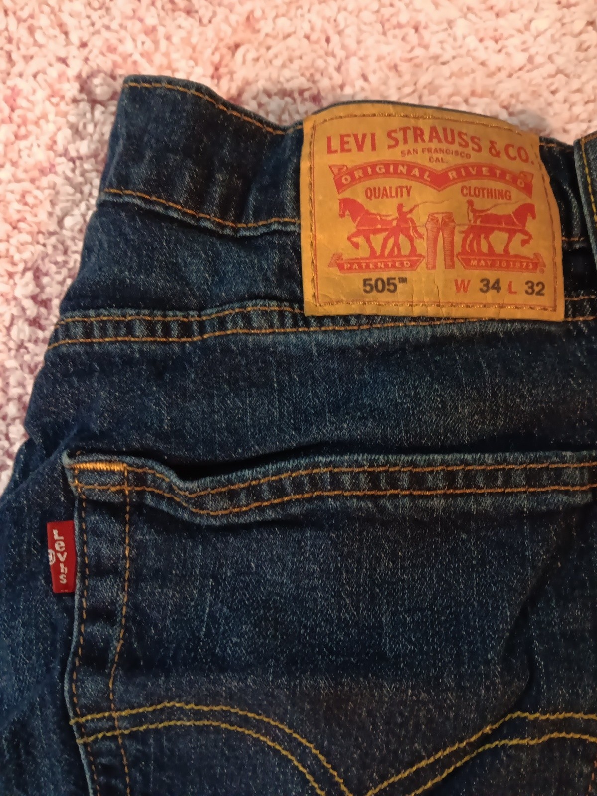 Levi’s 505 Men’s Dark Blue Denim Jeans W34 L32