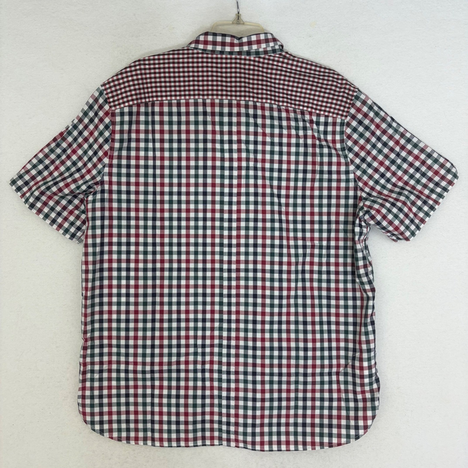 Fred Perry Gingham Shirt Mens XXL Rosso Multi New Short Sleeve Button Down $149