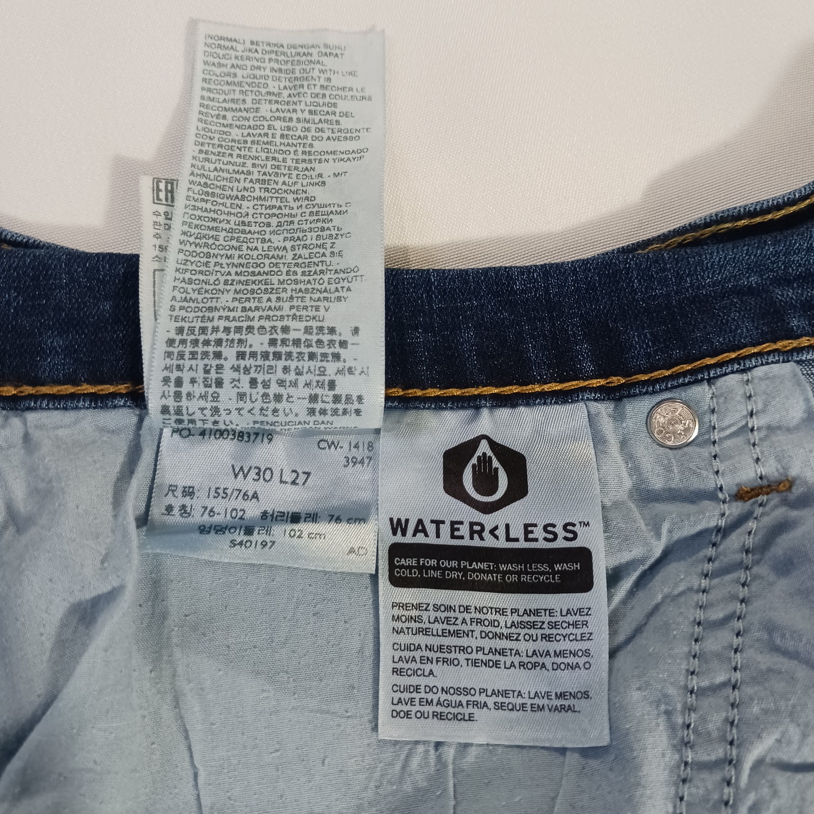 Levi’s Boyfriend Men’s Blue Cotton Blend Denim Jeans Size W30 L27 Fits (32×27)