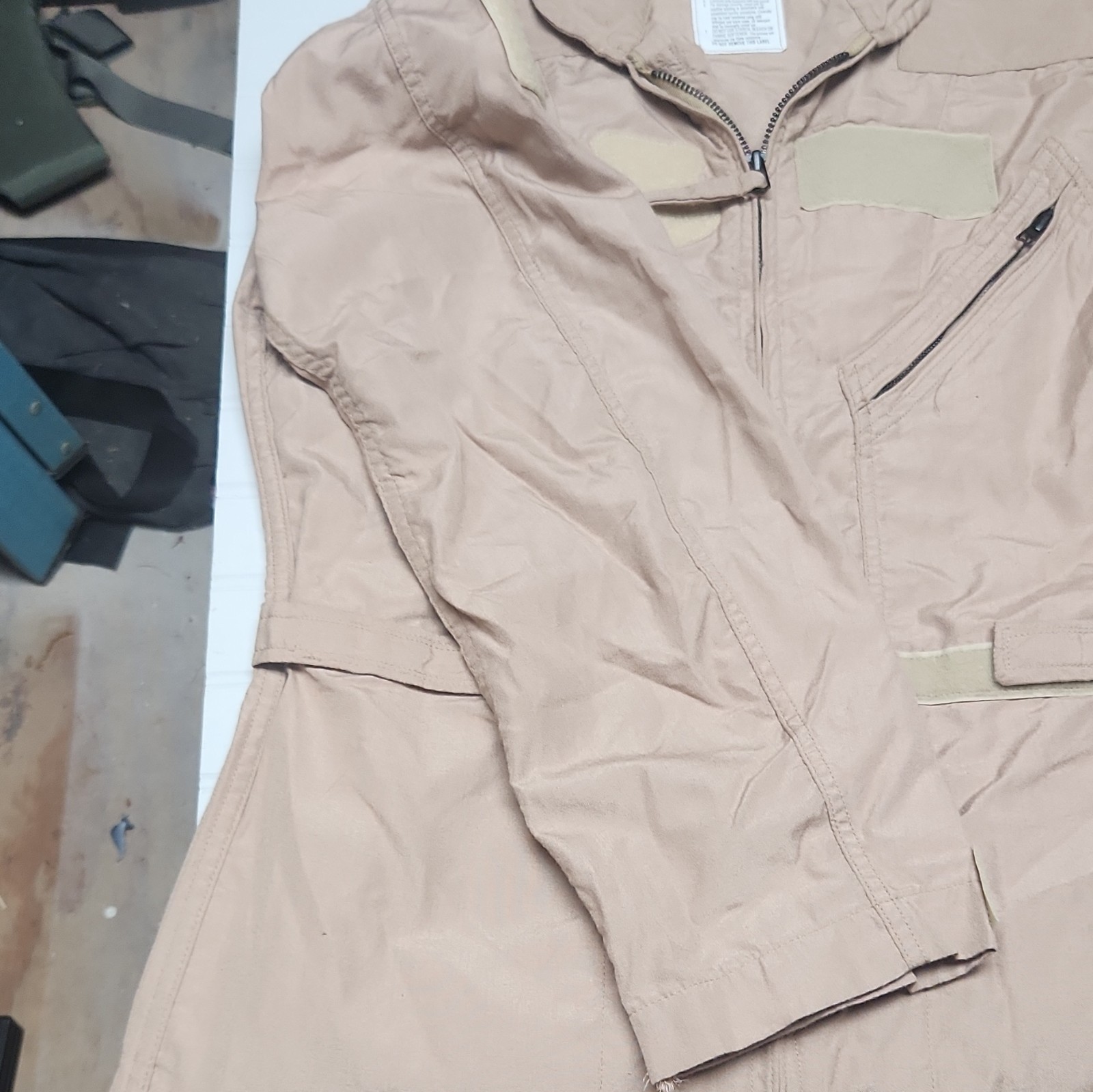 DJ Manufacturing Corp. Fire-Resistant CWU 27/P Flight Suit Coveralls Tan 40L